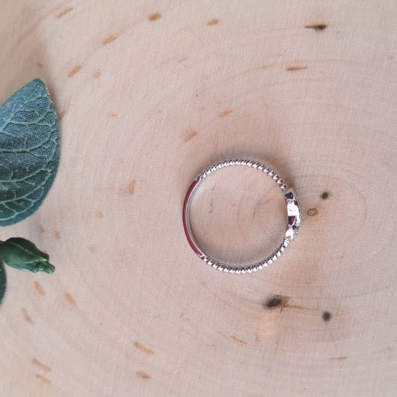925 Sterling Silver Ring Cubic Zirconia Infinity Ring Size 7 Women's Jewelry - Picture 4 of 4